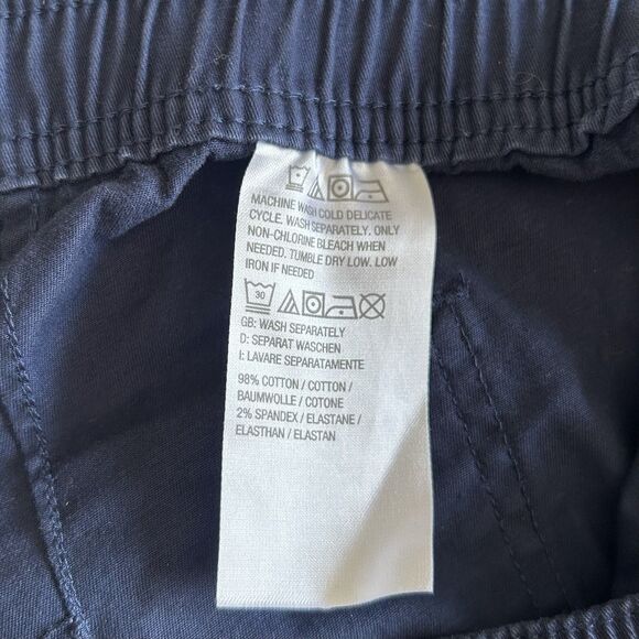 D&Co Pants Women M/L Navy Pullon Straight Leg Pocket Comfy Cottage Casual Office - Picture 4 of 11